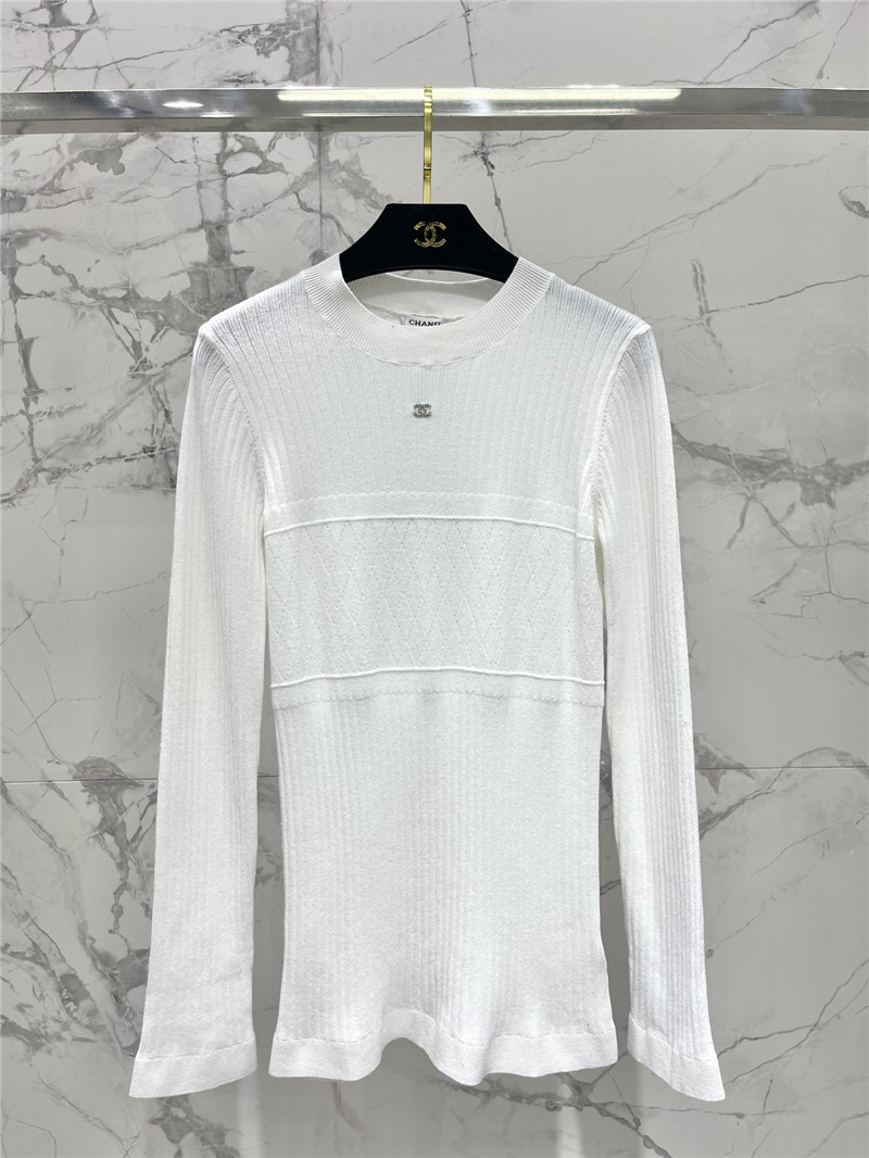 Chanel Logo Patchwork Knitted Sweater