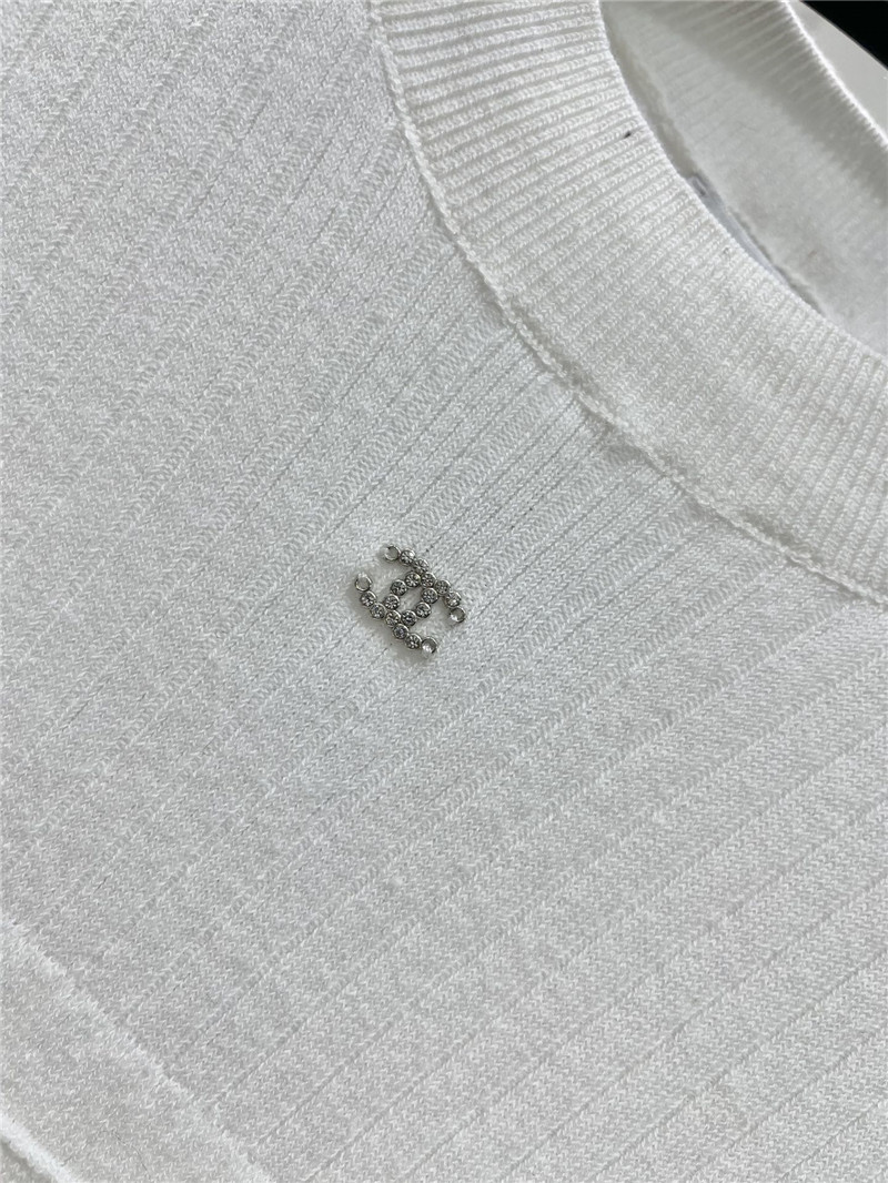 Ch**el logo patchwork knitted sweater