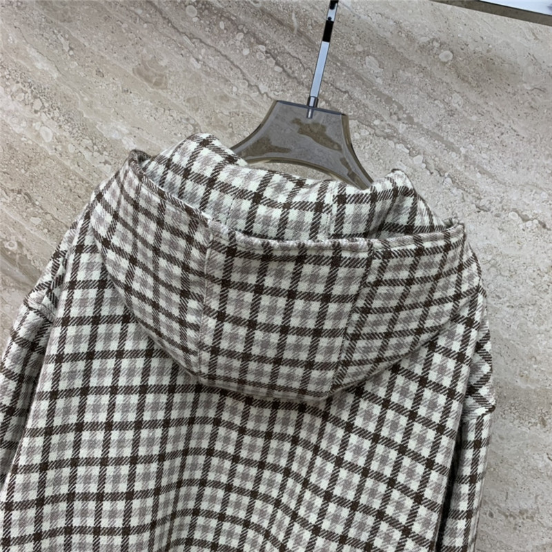 M1um1u classic wool belted hooded jacket