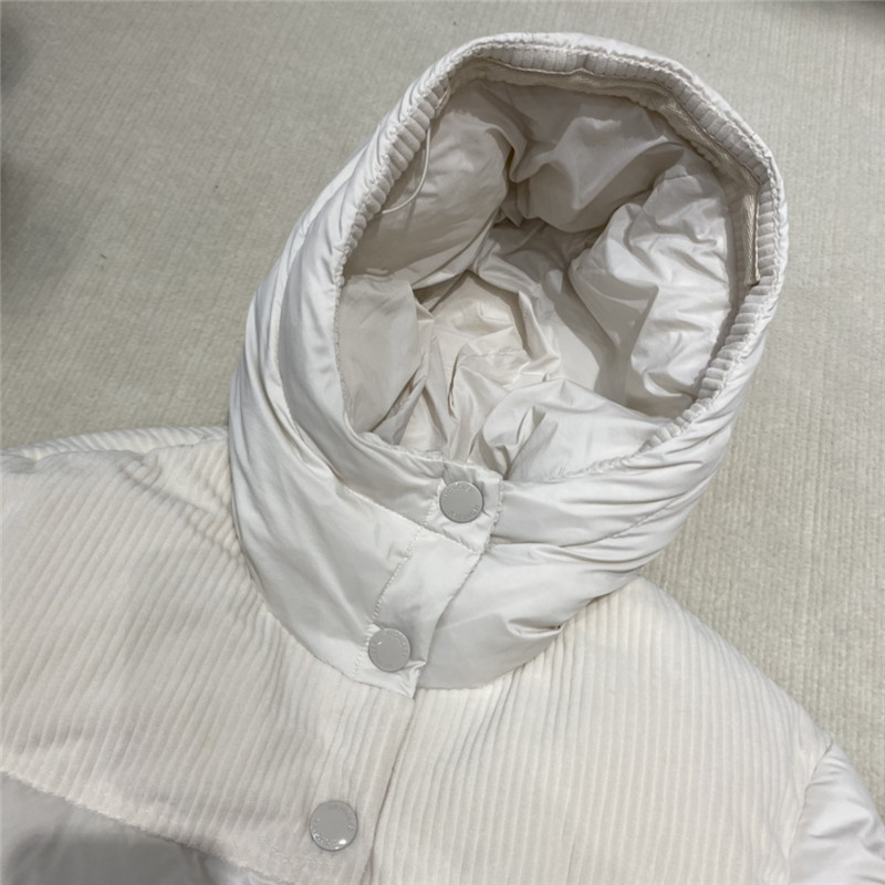 Moncler corduroy patchwork down jacket