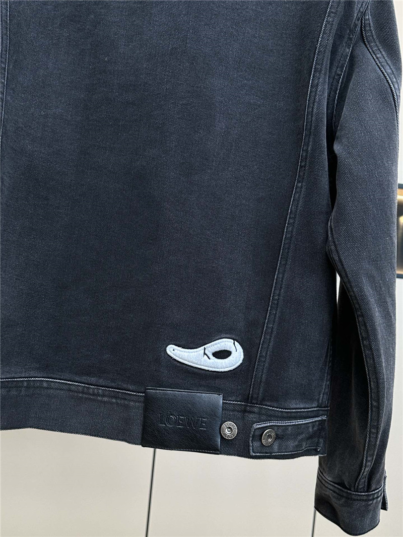 L0ew* new co-branded denim lapel jacket
