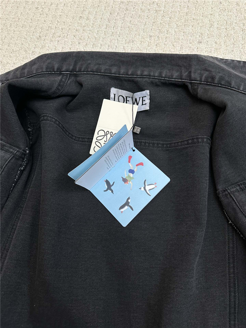 L0ew* new co-branded denim lapel jacket