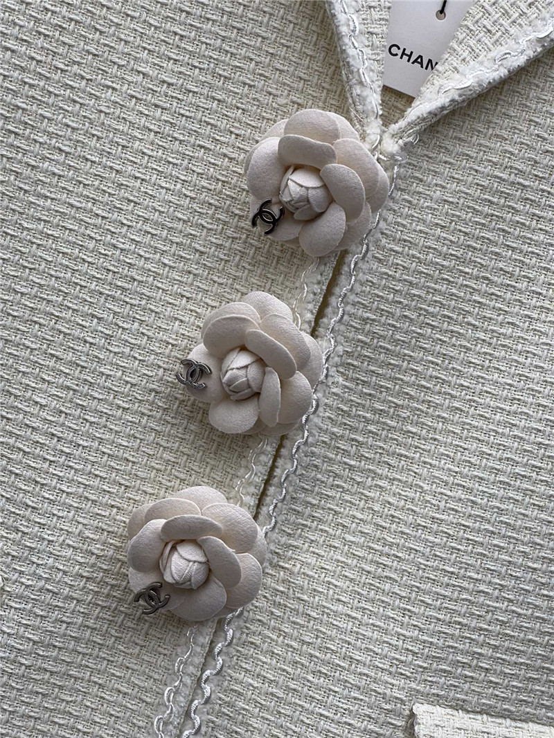 Ch**el floral embellished woven jacket