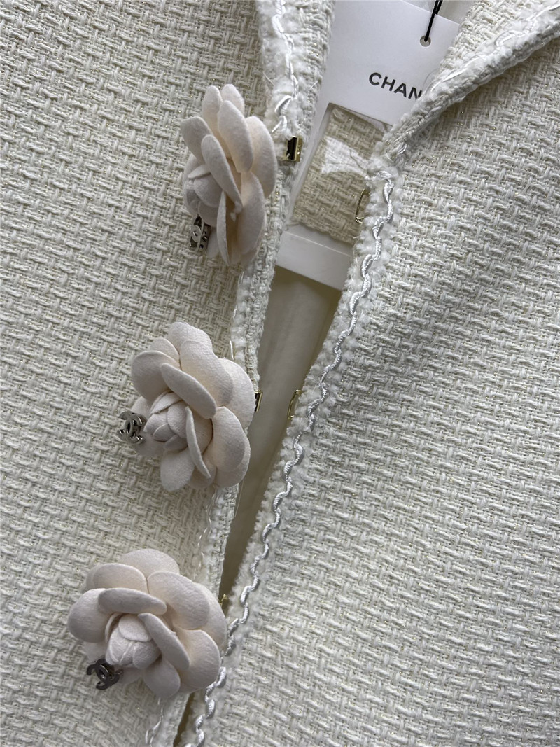 Ch**el floral embellished woven jacket