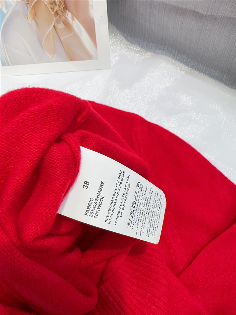 Miu Miu Logo Wool Sweater in Vibrant Red