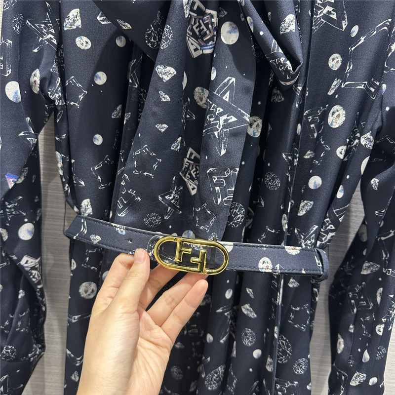 F**di starry printed silk dress