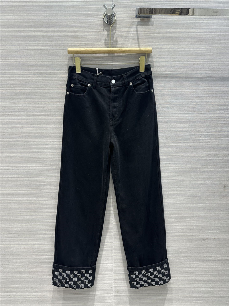 alexander wang straight-leg jeans with rolled cuffs