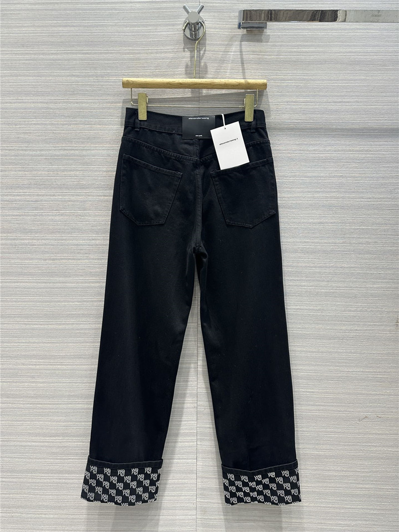 A1exa*der wang straight-leg jeans with rolled cuffs