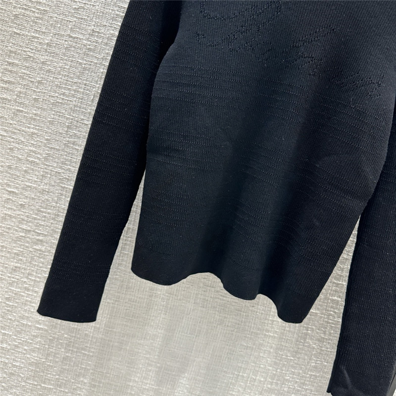 Balmain Navy Button Knitted Sweater