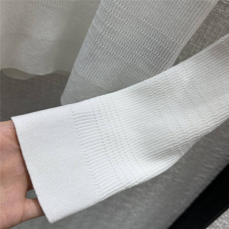 Balmain White Button Knitted Sweater