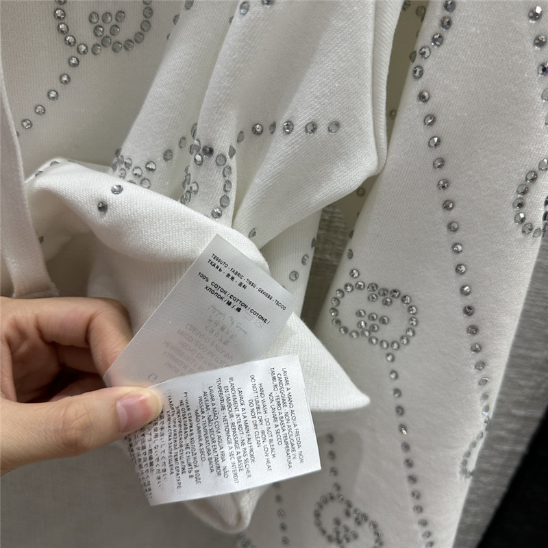 Gvc*1 rhinestone gg lettering hoodie