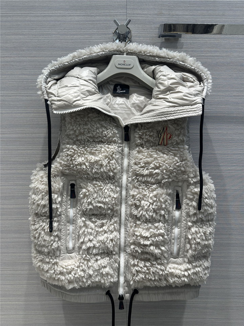 Moncler teddy terry wool vest down jacket