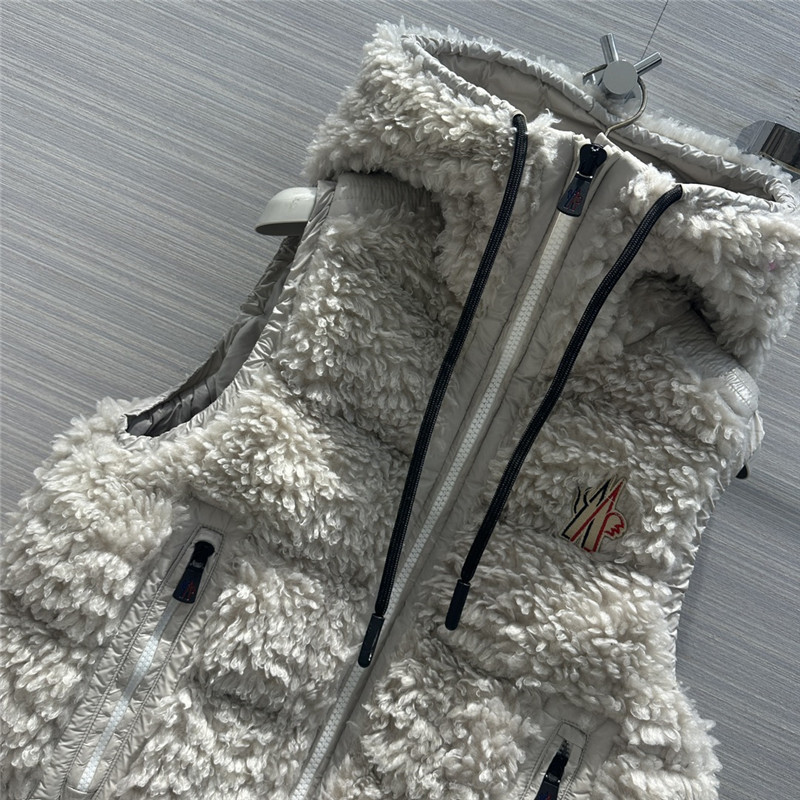 Moncler teddy terry wool vest down jacket