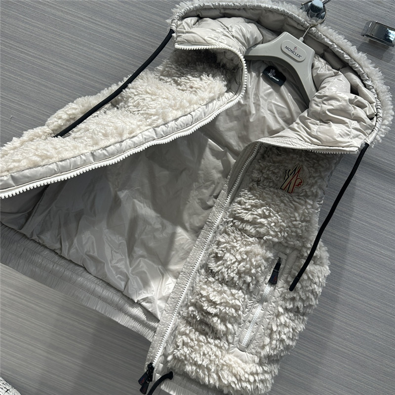 Moncler teddy terry wool vest down jacket