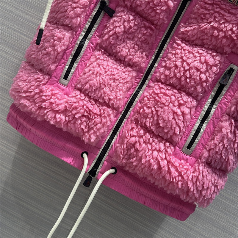 Moncler teddy terry wool vest down jacket