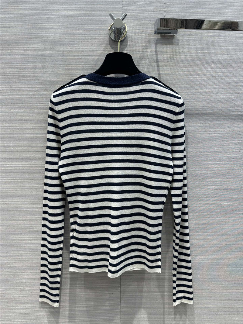 D10r linen mulberry silk stripe sweater