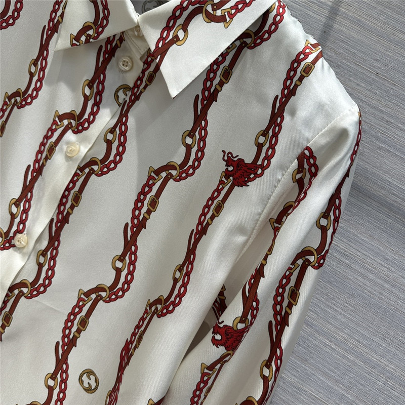 Gvc*1 chain flying dragon printing shirt