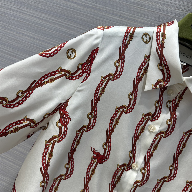 Gvc*1 chain flying dragon printing shirt