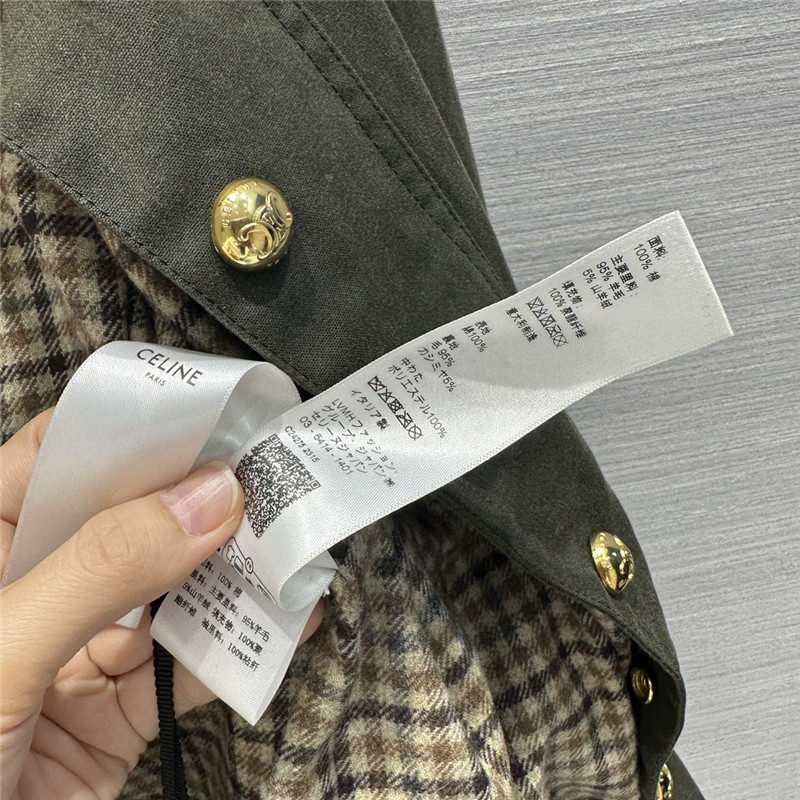 CELINE Core Velvers Leading Green Worker Jacket Coat