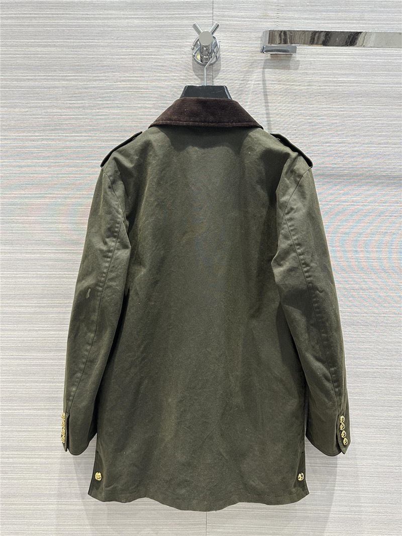 CELINE Core Velvers Leading Green Worker Jacket Coat