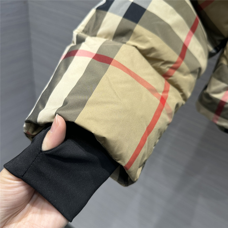 Bv*b*rry birch brown grid down jacket jacket