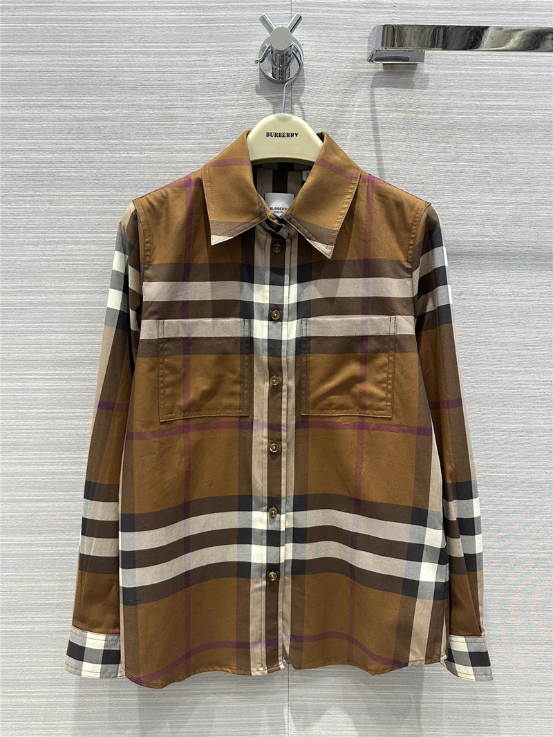 Burberry retro checkered cotton house silk shirt