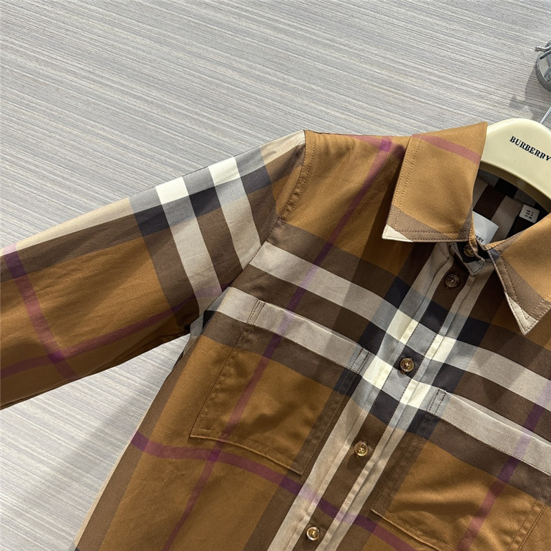 Bv*b*rry retro checkered cotton house silk shirt