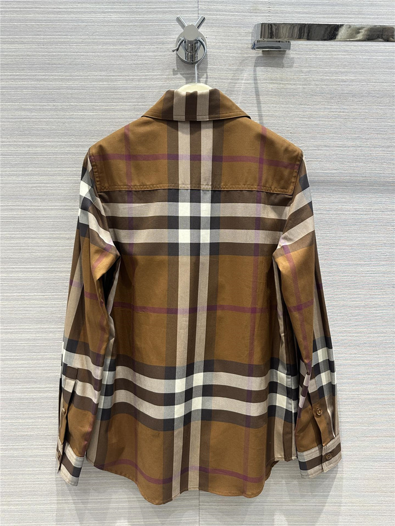 Bv*b*rry retro checkered cotton house silk shirt