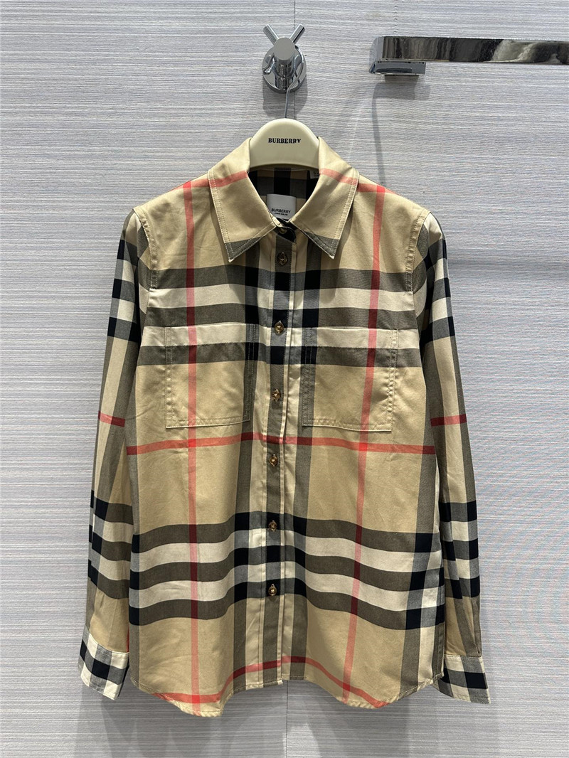 Burberry retro checkered cotton house silk shirt