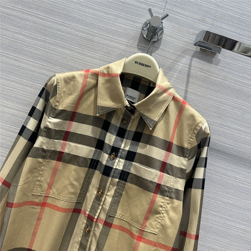 Bv*b*rry retro checkered cotton house silk shirt