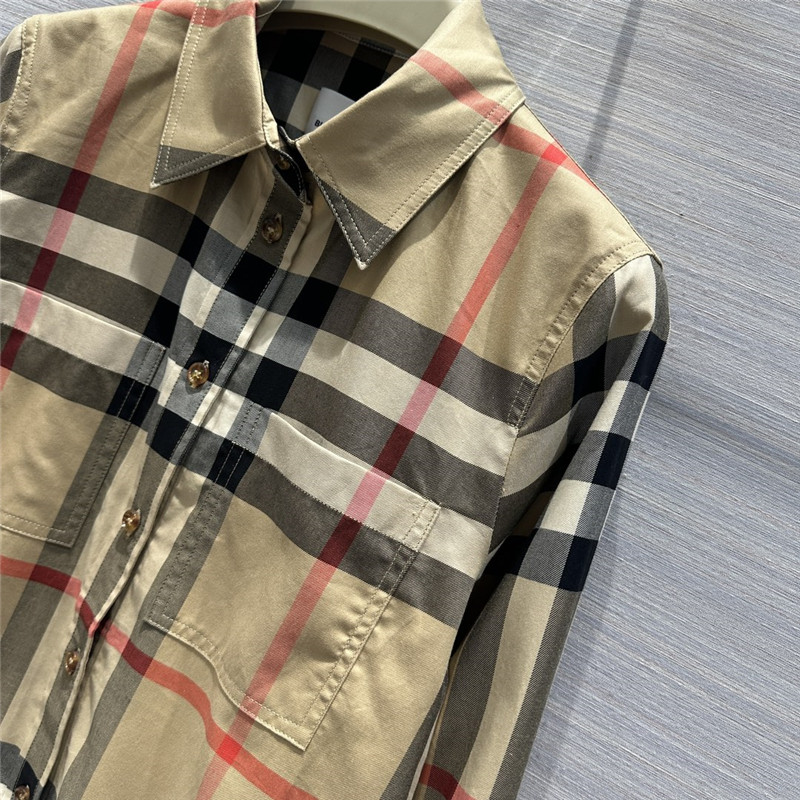 Bv*b*rry retro checkered cotton house silk shirt