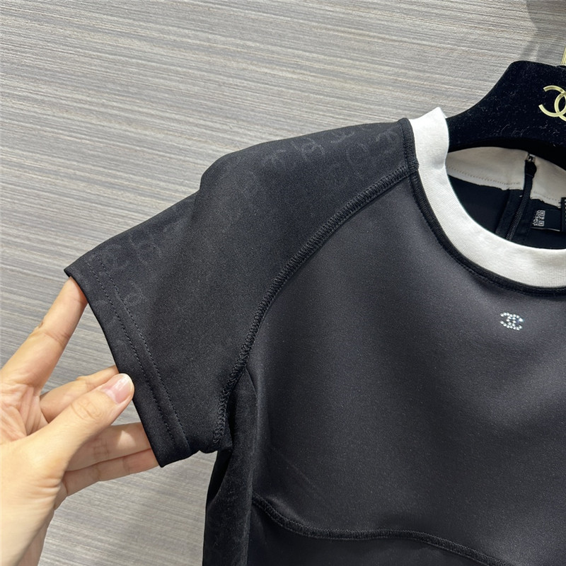 Ch**el black and white panda t-shirt