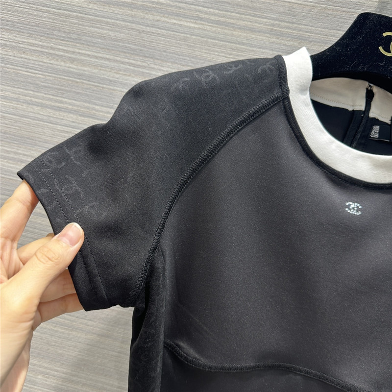 Ch**el black and white panda t-shirt