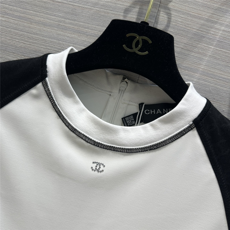 Ch**el black and white panda t-shirt