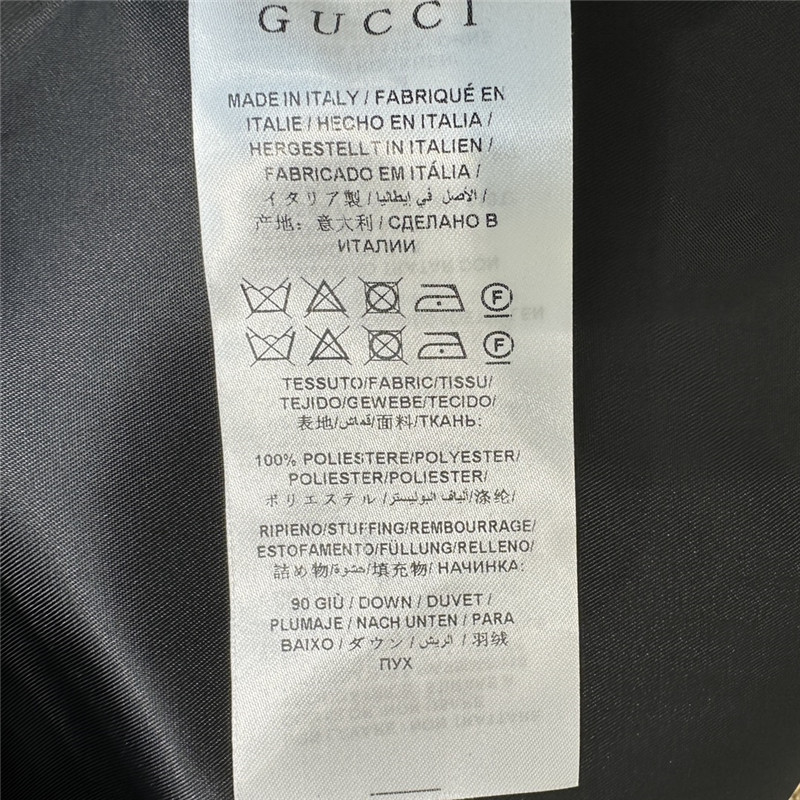 Gucci hooded double G jacquard down jacket