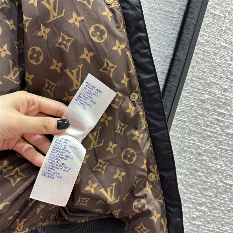 l0vis Vvtt0n lv ribbed flight jacket down jacket