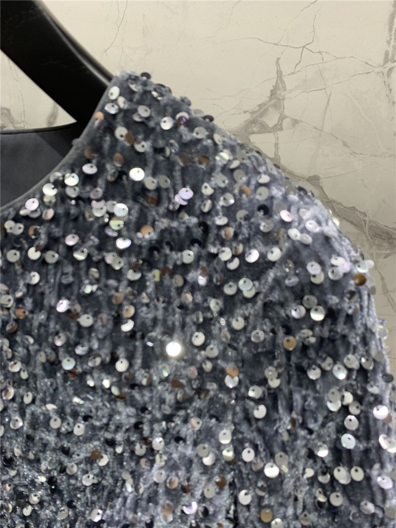 Y51 new sequined velvet top