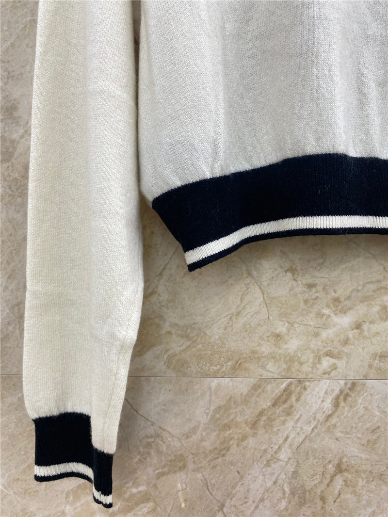 Balmain new letter embroidered cashmere top