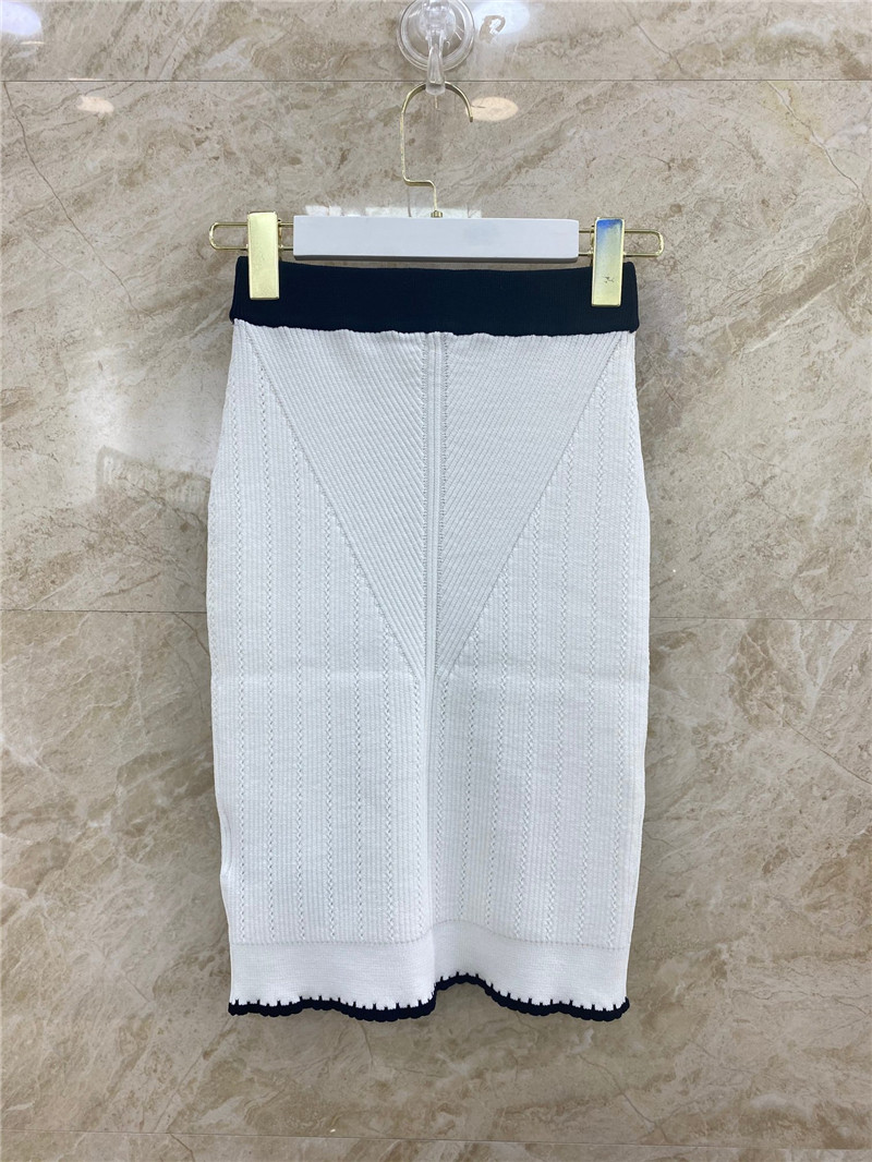 Balmain new hem lace knitted skirt