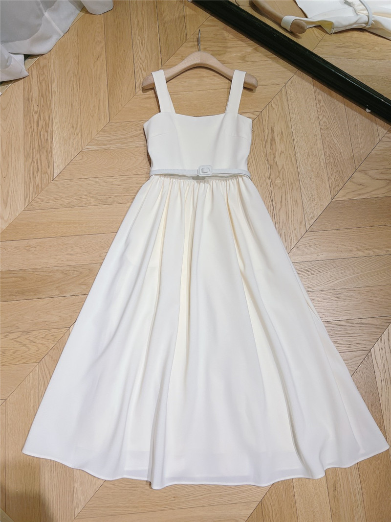 D10r high-end square neck suspender dress