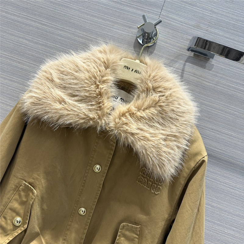 miumiu Maillard wear cotton jacket