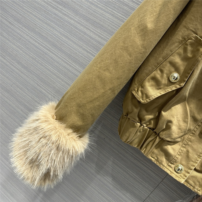 miumiu Maillard wear cotton jacket