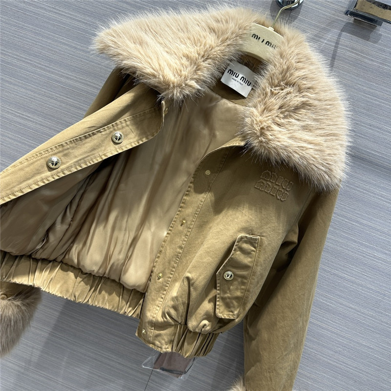 miumiu Maillard wear cotton jacket