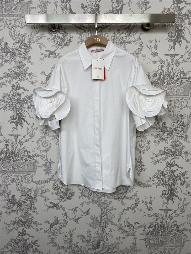 valentino early spring new flower sleeve shirt