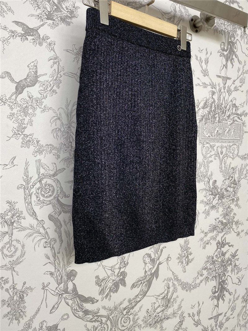 Gvc*1 v-neck knitted cardigan skirt suit