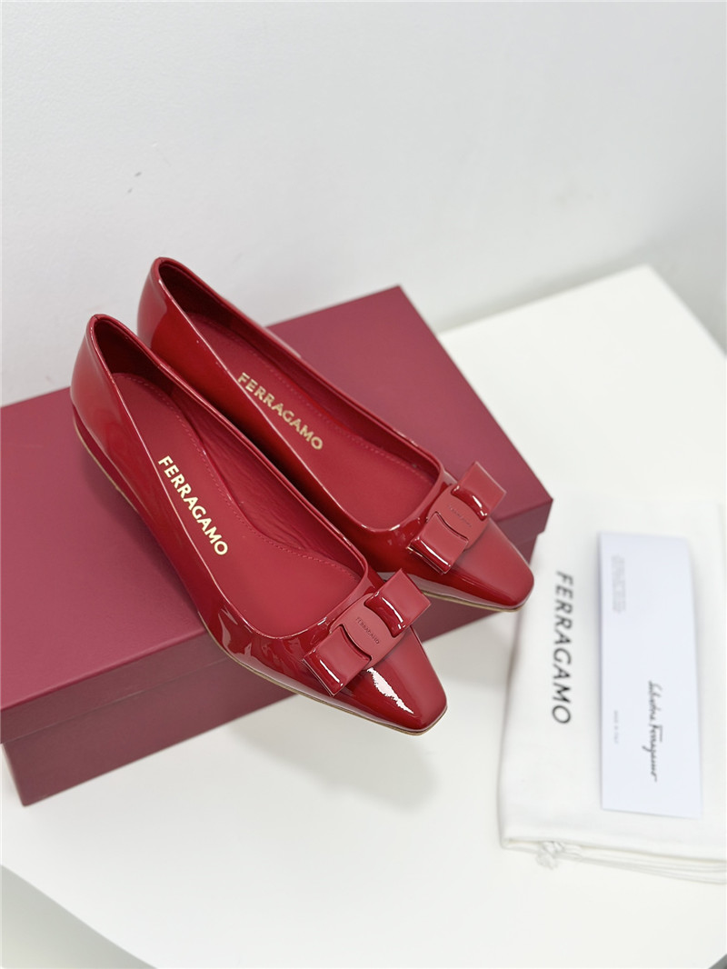 Salvatore Ferragamo bow square toe shoes