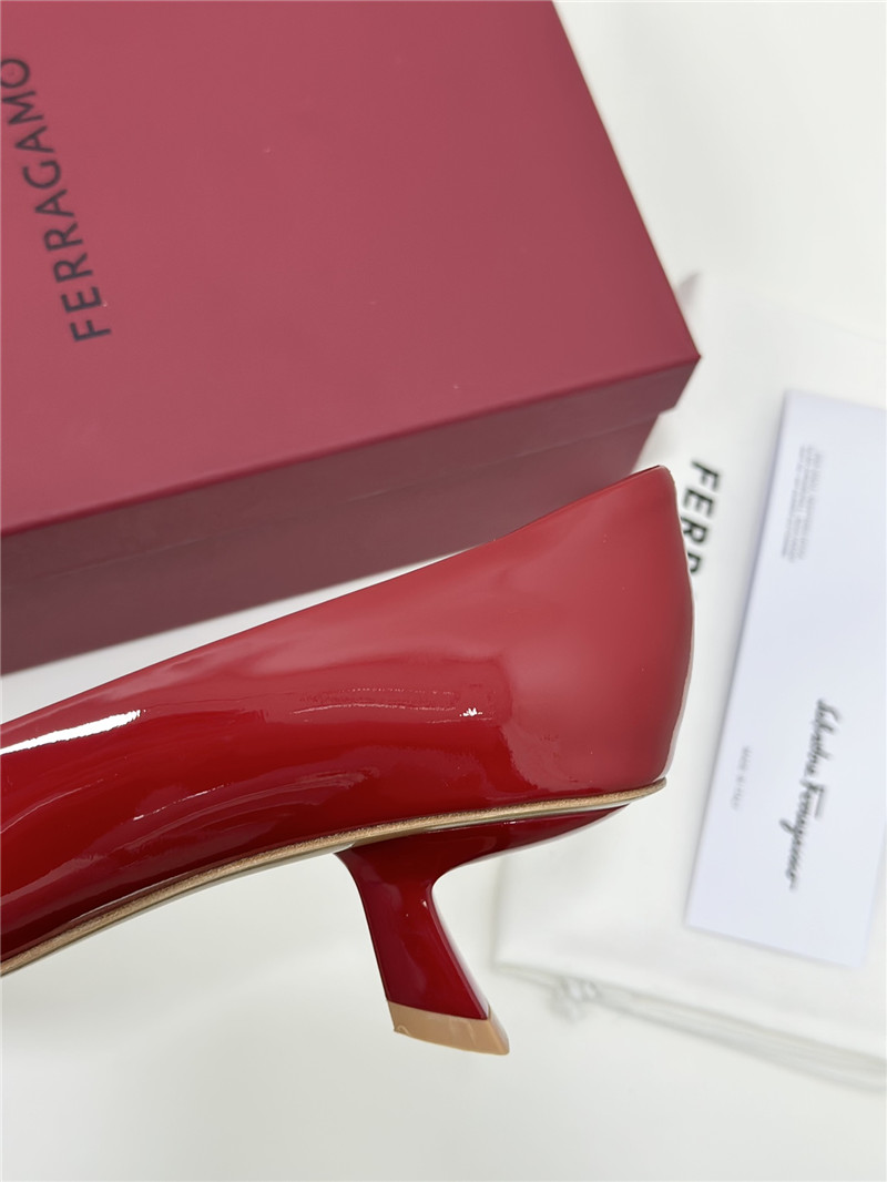 Salvatore Ferragamo bow square toe shoes
