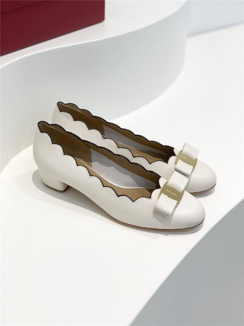 Salvatore Ferragamo scalloped wavy edge pumps