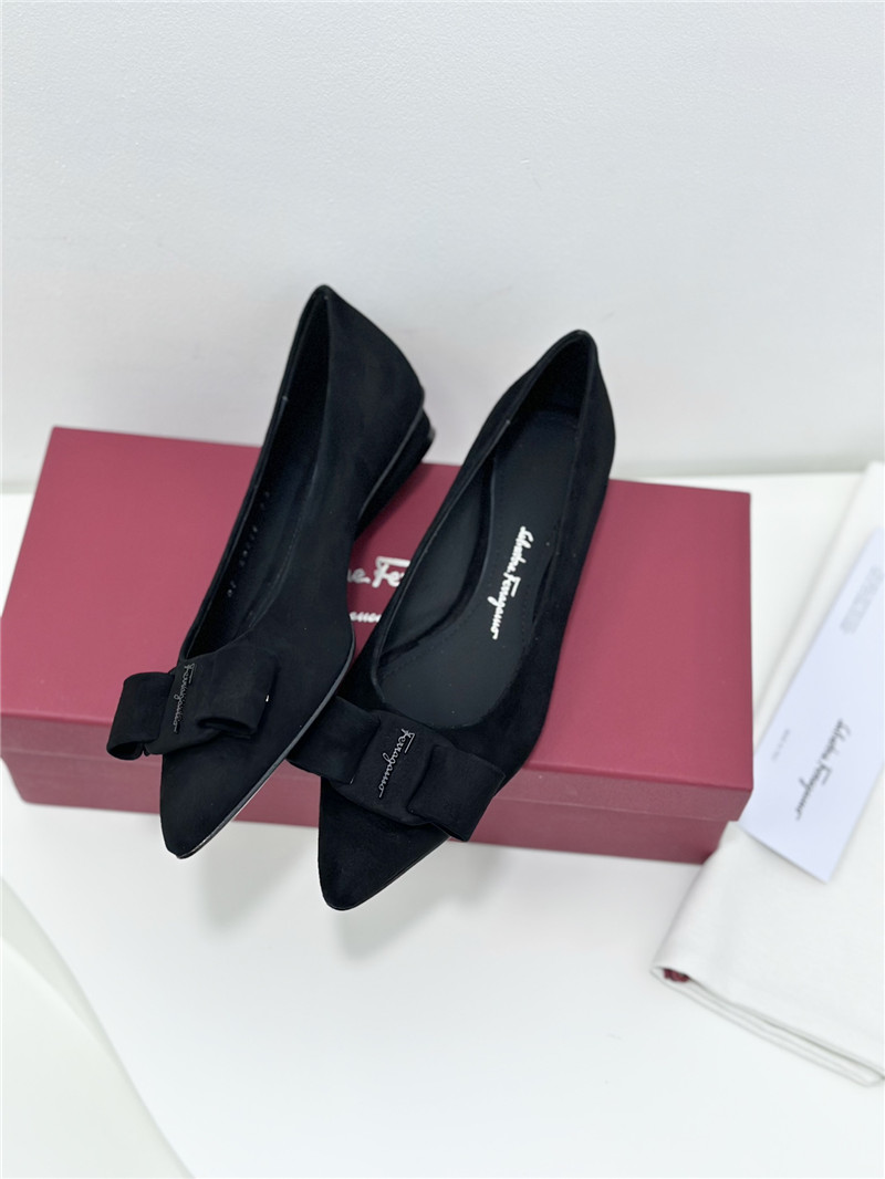 Salvatore Ferragamo pointed toe Viva ballet shoes
