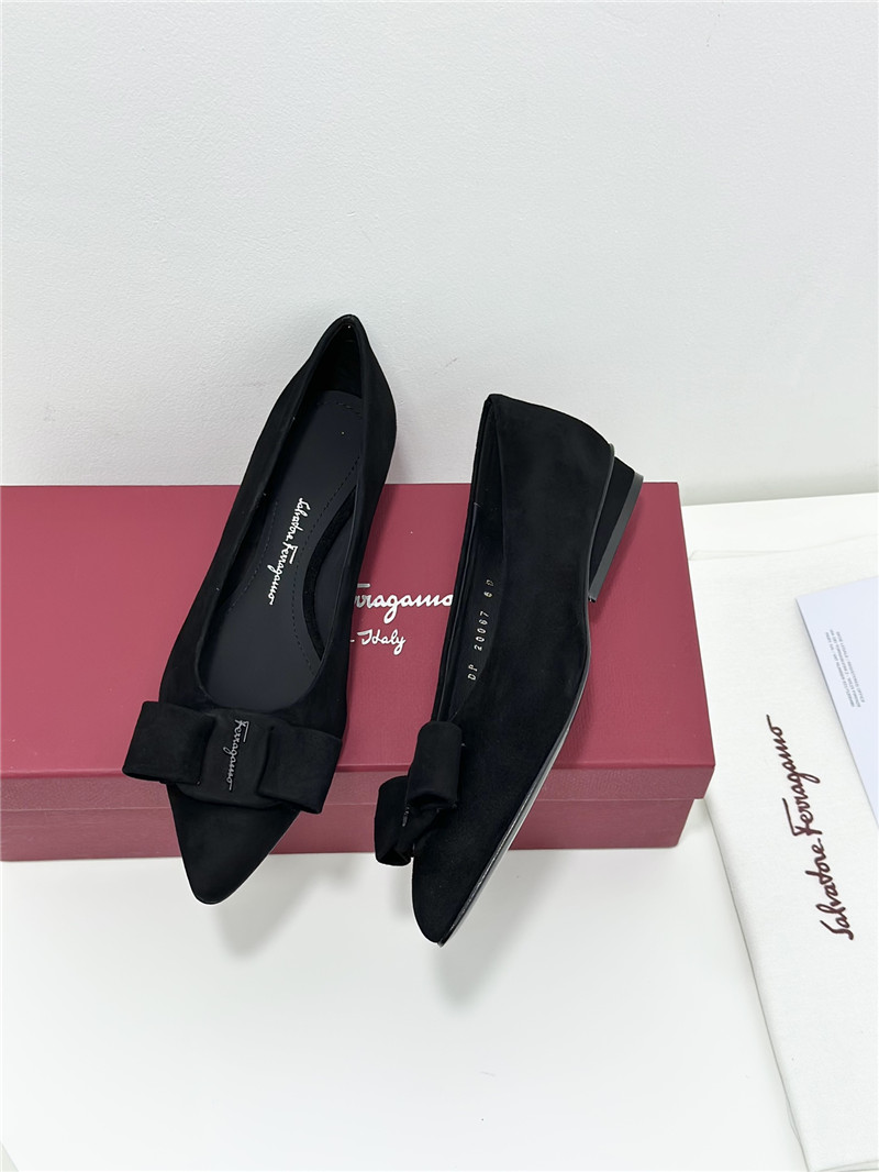 Salvatore Ferragamo pointed toe Viva ballet shoes
